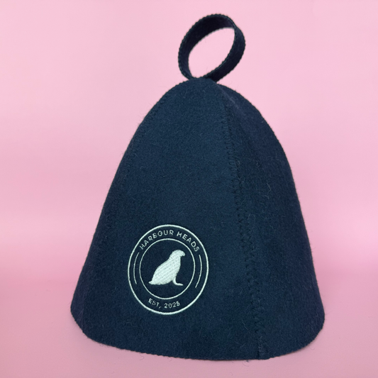 Harbour Heads Ocean Blue sauna hat side view