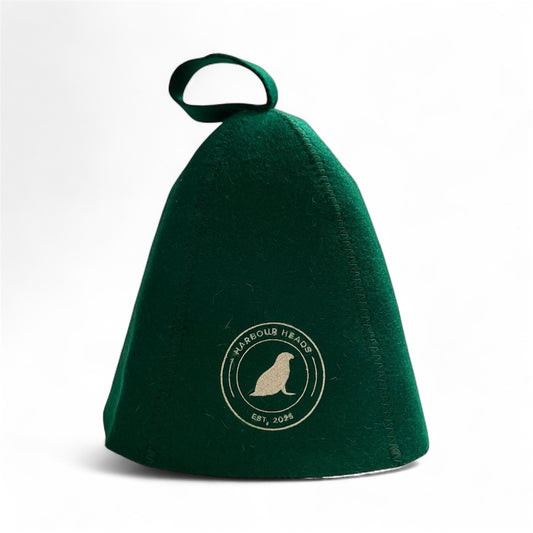 Harbour Heads Algonquin Green sauna hat front view