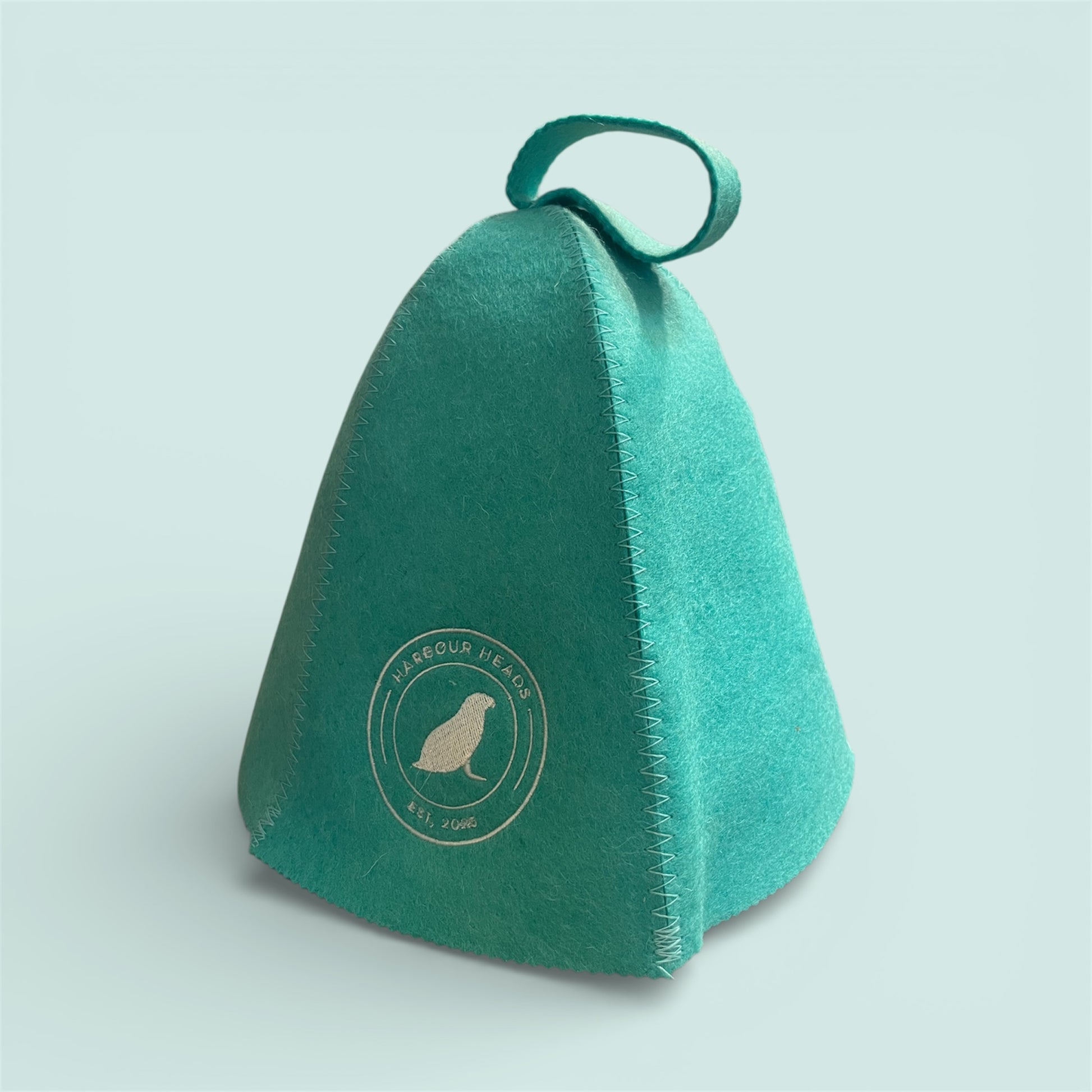 Harbour Heads Seal Teal sauna hat side view