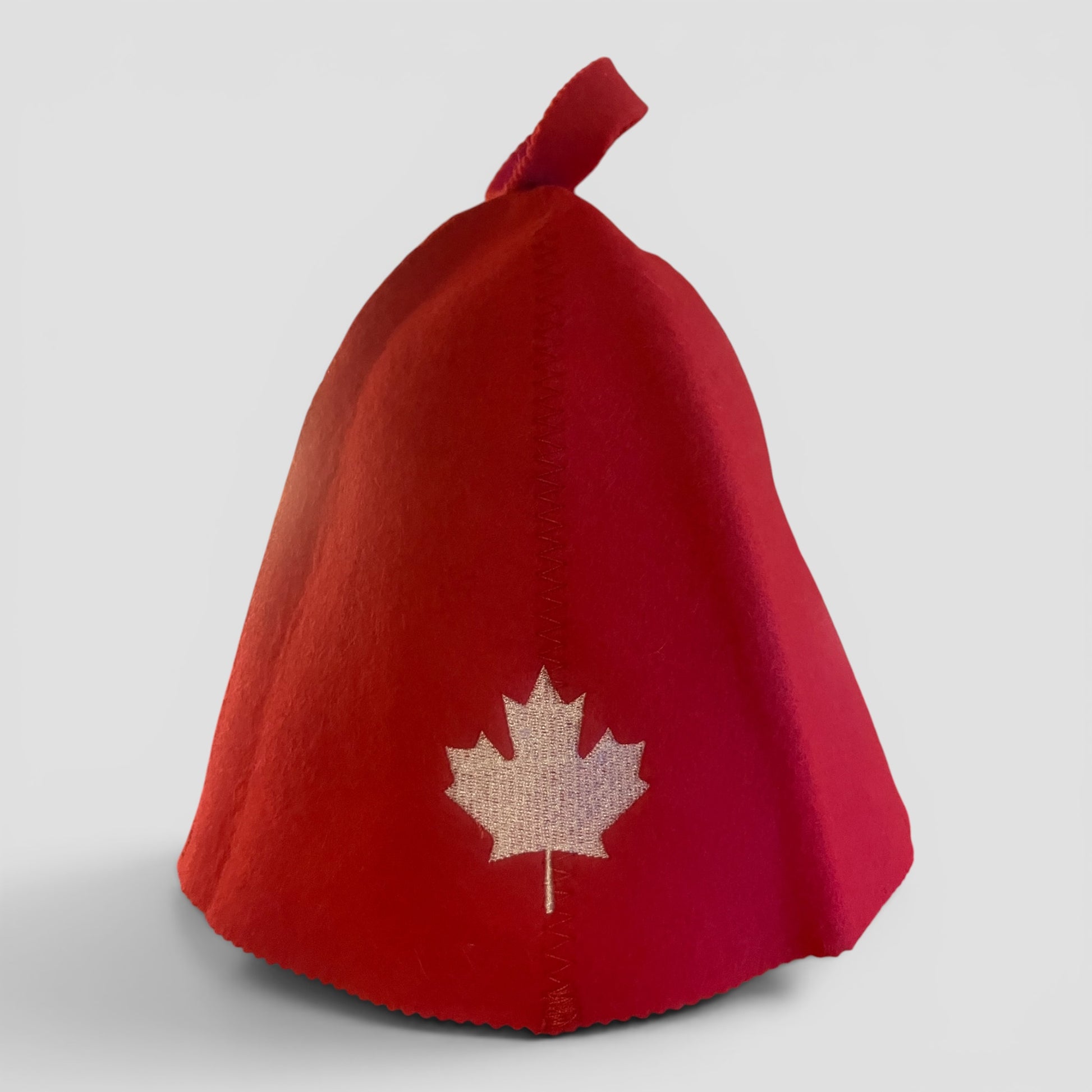 Harbour Heads Red White Canada Day sauna hat back view